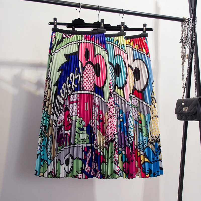 Ecowalson 2019 Spring New Cartoon Pattern High Elasticity Graffiti Pleated skirt High Street Style A-line Dresses
Ecowalson 2019 Spring New Cartoon Pattern High Elasticity Graffiti Pleated skirt High Street Style A-line Dresses