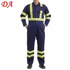 Oil field flame resistant cotton coveralls with reflective tape