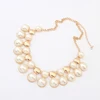 Fashion jewelry wholesale china fake gold rope necklaces chains beaded big chunky pearl necklace PN2730