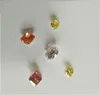 CVD golden yellow color polished diamond with IGI certificate-Cushion shape