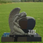 New Designs Hand Carved black granite grave monument marble tombstone