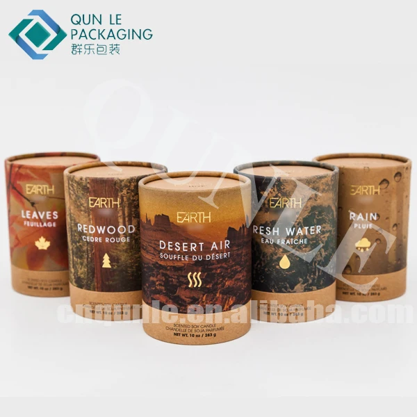 custom hot sale cylinder candle packaging boxes