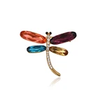 00126 xuping rhinestone crystals safety pin dragonfly brooches crystals from Swarovski