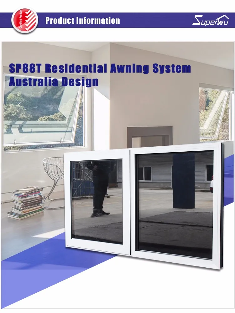 NFRC CSA Australian AS2047 standard thermal break large glass cheap house windows for sale