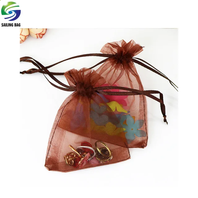 wholesale small party wedding favor organza drawstring gift bag