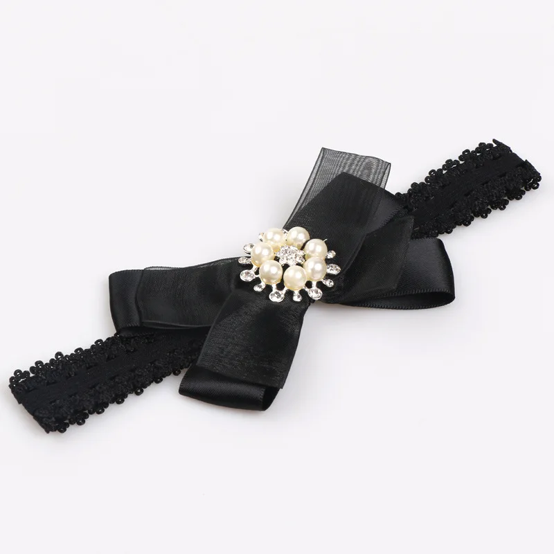 Wholesale Children Fashion Cute Flower Bowknot Crown Girls Hair Accessories Colorful Baby Elastic Hairband Headband For Kids