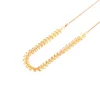 Wholesale gold plated chain and copper beads necklace women charm necklace for gifts