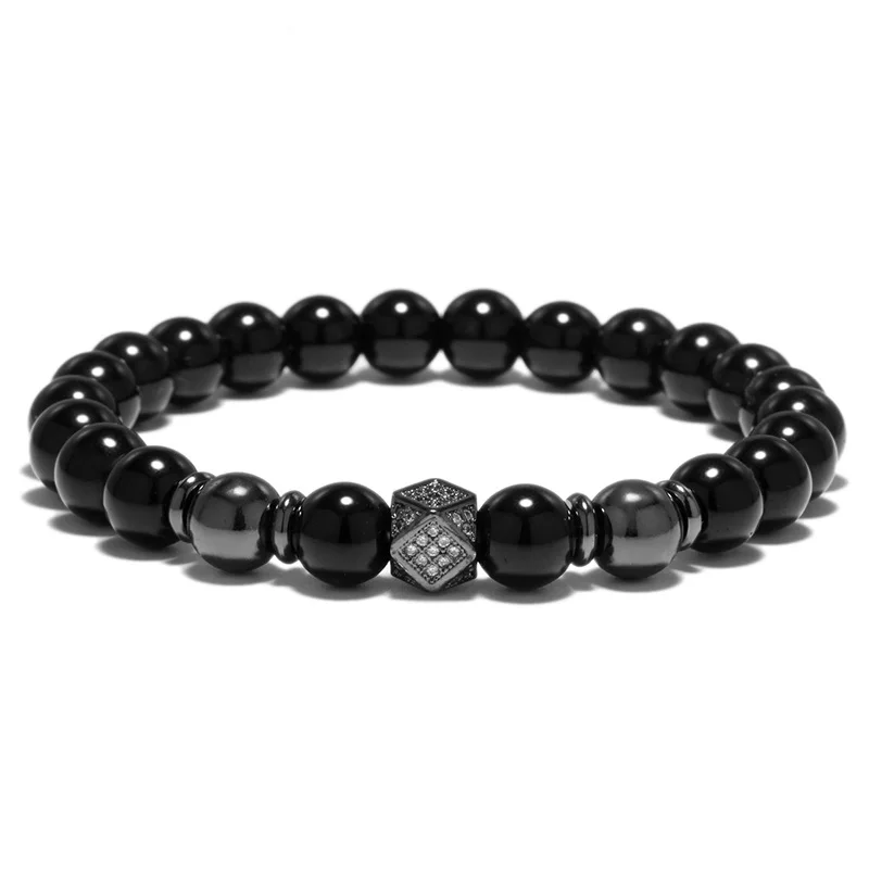 2020 New Design Customizable elastic bracelet 8mm Black Agate Stone Pulseira Fashion Bead Bracelet Men, Silver,black,gold,rose gold
2020 New Design Customizable elastic bracelet 8mm Black Agate Stone Pulseira Fashion Bead Bracelet Men, Silver,black,gold,rose gold