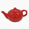 ODM design custom red glazed ceramic teapot
