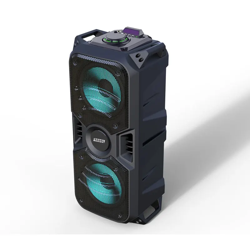Special Offer! Sansui dual 6.5 inch plastic disco light flashing lights portable bluetooth speaker - ANKUX.COM
