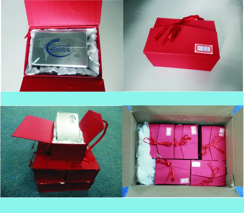 each sealed opp poly bag, 100pcs/red gift box 8.5*5.