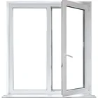 China Factory Double Casement Arch White Pvc Window