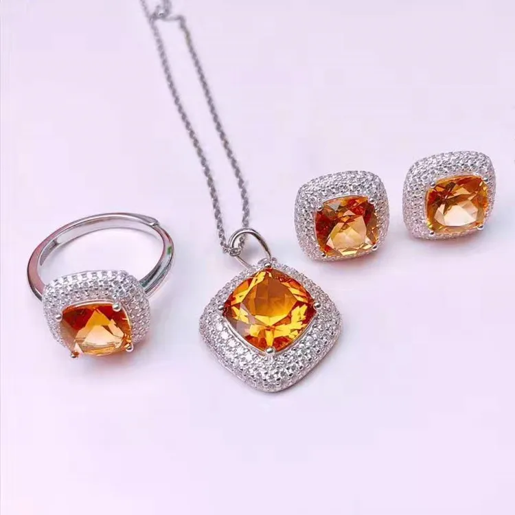 yellow gemstone natural citrine 925 sterling silver earring necklace ring 18k gold plated bridal wedding jewelry set
yellow gemstone natural citrine 925 sterling silver earring necklace ring 18k gold plated bridal wedding jewelry set