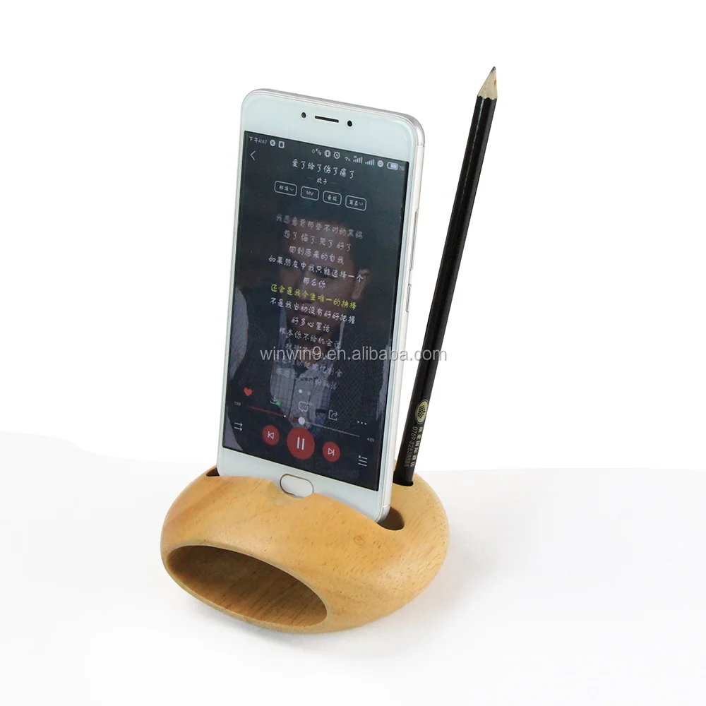 New Arrivals 2019 Mini Bamboo Wood Speaker Portable Walking Real Wood Speaker Phone Holder - ANKUX Tech Co., Ltd