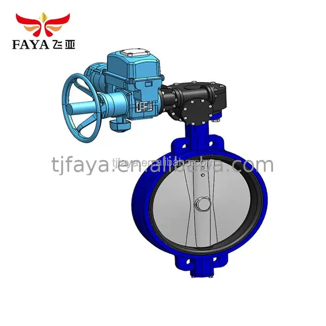 cast iron wafer type soft-seat gear worm butterfly valve