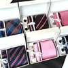 Men's Handmade Silk Regular Width Necktie with Cufflinks Pocket Square and Tie Clip