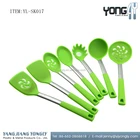 7PCS Set With Stainless steel handle turner, soup ladle, spoon, skimmer kitchen ware silicone utensils