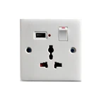Universal electric wall switch socket smart 13a socket outlet with usb