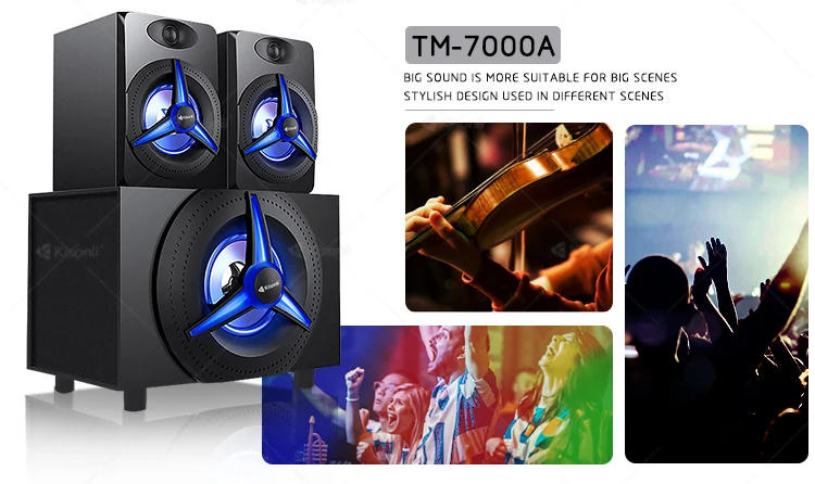 Kisonli Big Mid range Home Theater computer speaker system with BT function - ANKUX.COM
