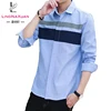 wholesale custom uniform grey polo stripe formal casual long shirts for men