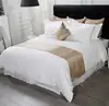 Luxury White Hotel Embroidery Bedding Sets King Size Sheet
