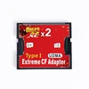 double TF Card to CF Type I Compact Flash Card Reader Adapter