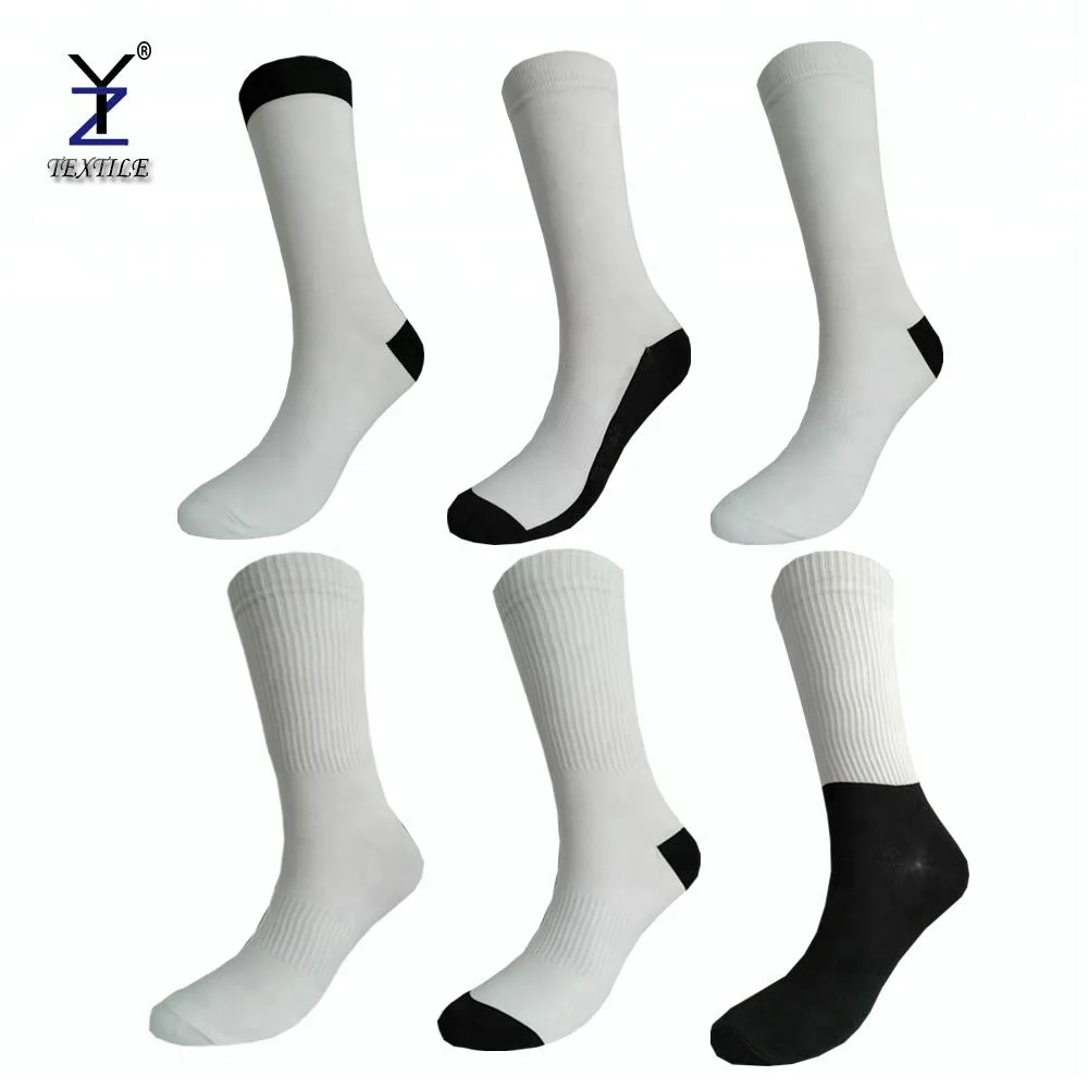 Hot sale custom design print polyester blank socks for sublimation white, White and black
Hot sale custom design print polyester blank socks for sublimation white, White and black