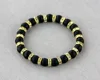 New design matte black onyx bead bracelet snake style