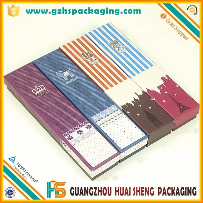 wholesale custom design cardboard pen & pencil gift box with lid