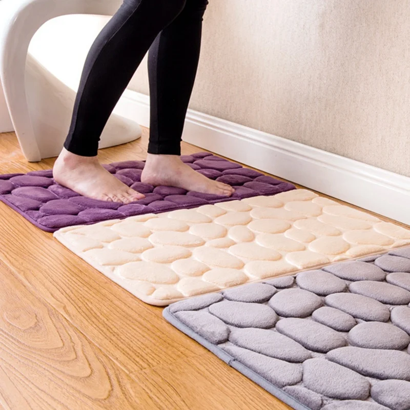 i@home simple cobblestone carpet bedroom water absorbing material non slip bath mat, Colorful 
i@home simple cobblestone carpet bedroom water absorbing material non slip bath mat, Colorful