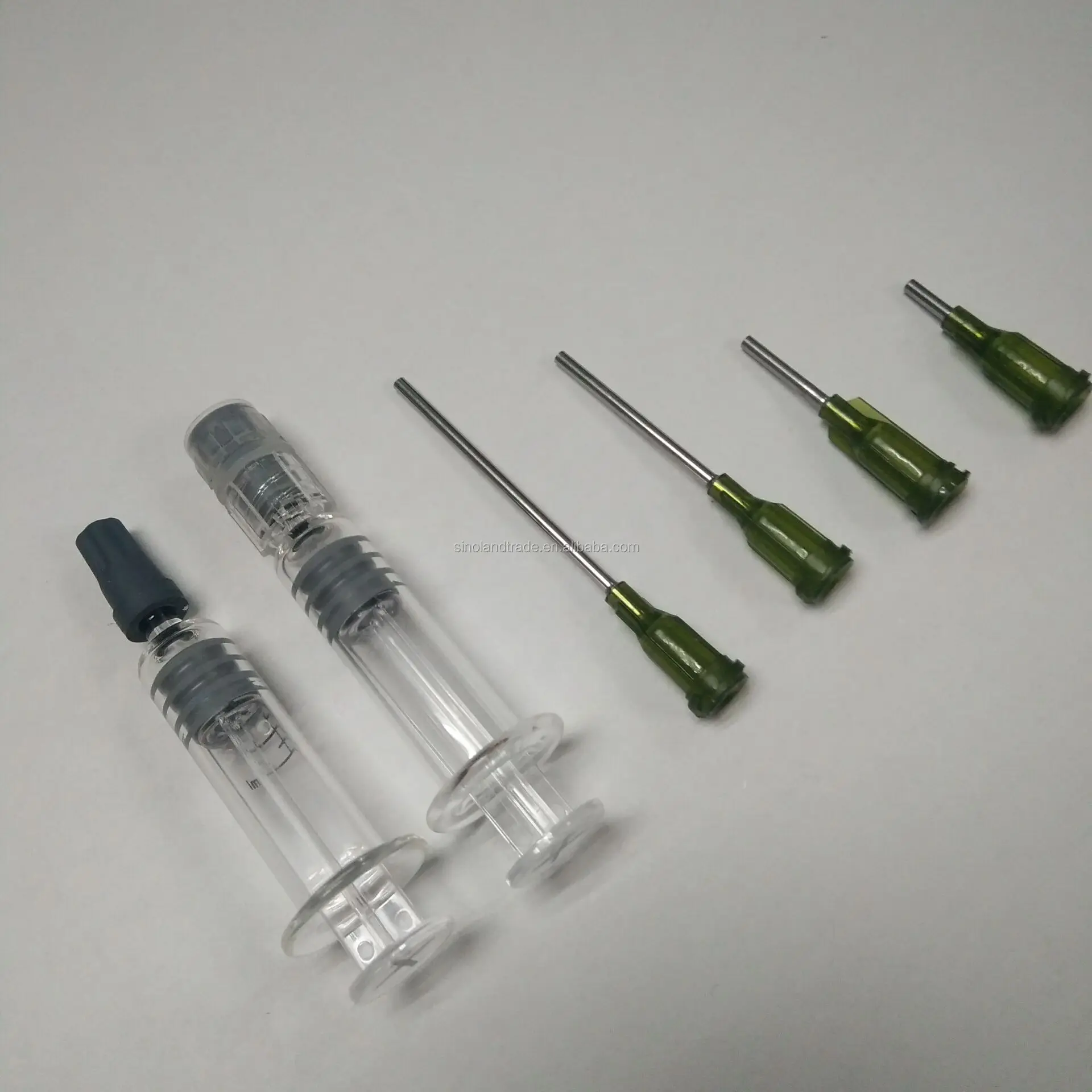 硼硅酸盐 1毫升预填充玻璃注射器与胶水钝针