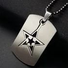 High quality custom necklace men pendant dog tags alphabet pendant