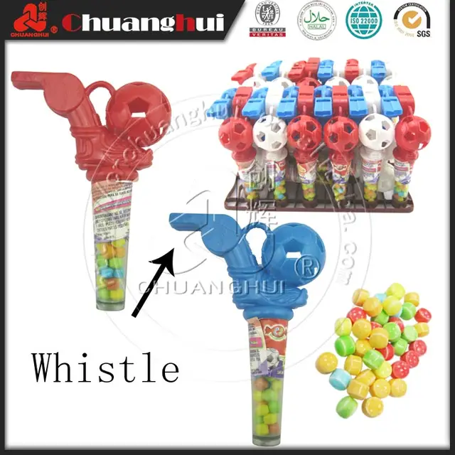 hot sell football whistle candy toy / soccer toy candy