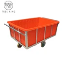 330Gallon Customized Heavy Duty Roto-moded Textile Industrial Used commercial Plastic laundry Tub Linen Cart
