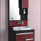 glass door with aluminum sealed design wall mounted pvc bathroom cabinet