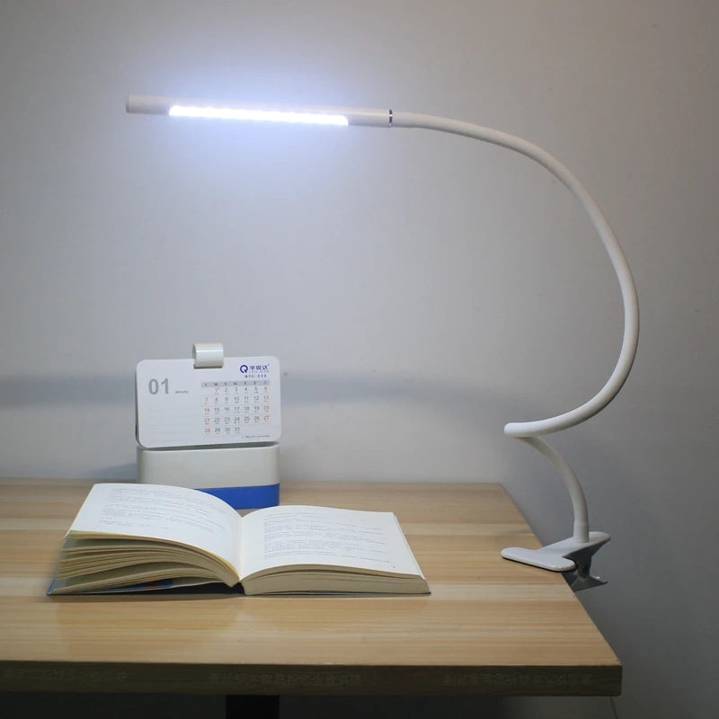 4.5W Aluminum silicone material Led  Office Beside Gooseneck Clip On Table Lamp
