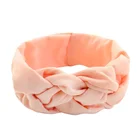 New design women colorful elastic head wrap headband twisted knotted hair band for girls