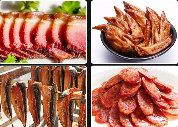 Automatic Fish Smoke Chamber Meat Smoking Oven Sausage Smoker Smokehouse for Sale details