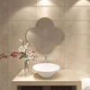 Scandinavian New Plum Blossom Metal Bathroom Mirror Golden Frame Mirror For Home Decoration