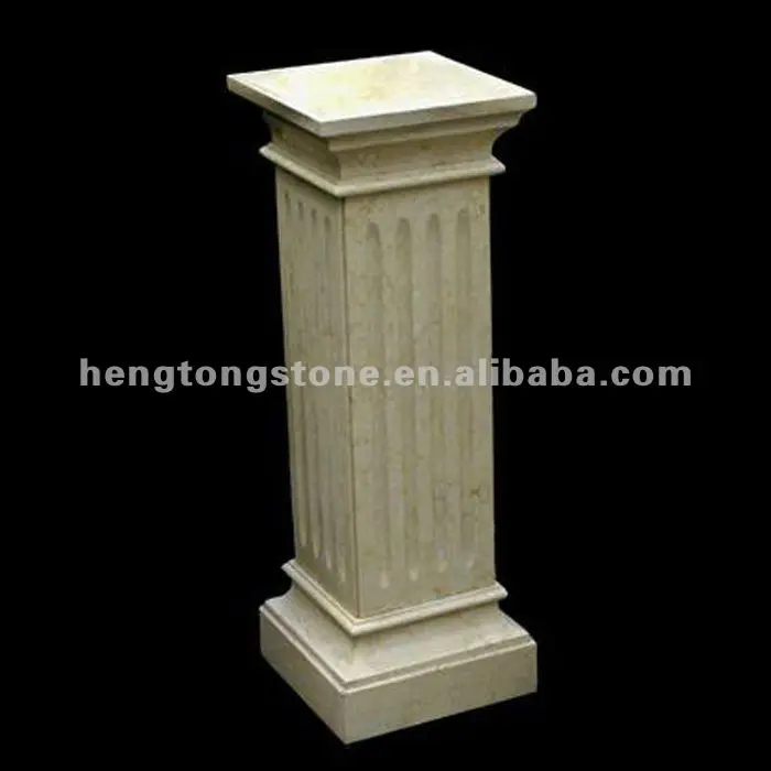 Fluted Marble Square Pillar Design
