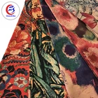 Stocklot suit polyester soft plain crepe floral digital printed satin silk fabric
