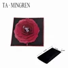 High end Valentine's Day creative rose flower ring jewellery box red rose ring case