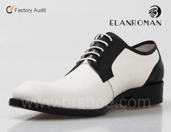 エレガントなハイエンド宴会黒と白靴紳士スタイル靴仕入れ・メーカー・工場
