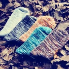 5 Color Choice Multi Stripe Thermal Thick Cozy Crew Terry Towelling Socks