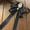 Black gemstone diamond bow fashion lady's brooch