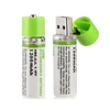 USB Rechargeable 1.5v Li-ion Battery Cell AA 2 Pack Lithium Batteries