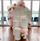 Iangel acrylic round plinth pillar pedestal for wedding and events
