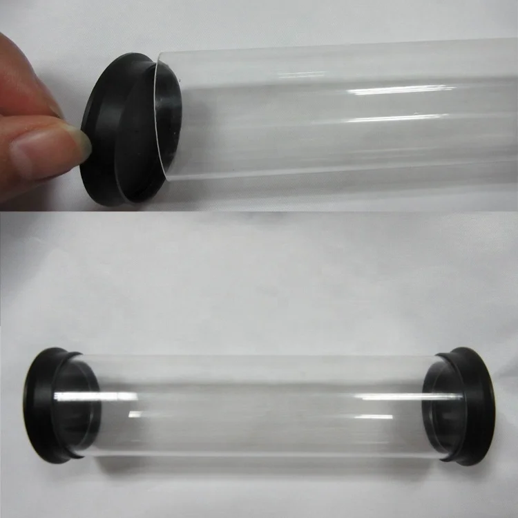 clear plastic tubes with screw tip