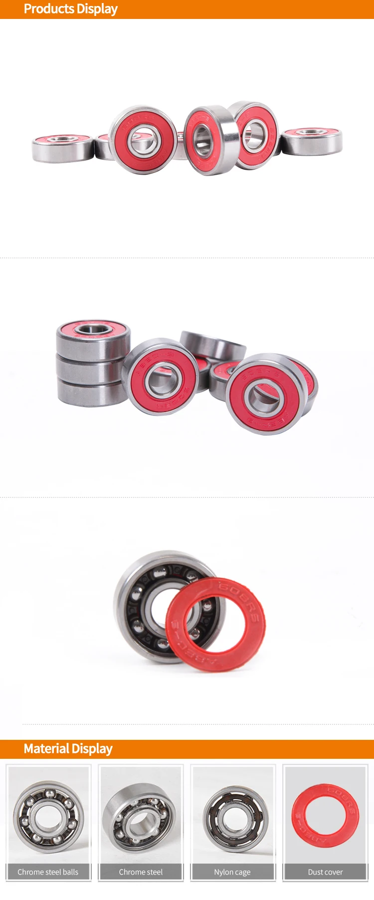 wholesale smooth safer abec-7 chrome steel and carbon steel