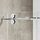 Sliding Black Compact Free Standing Shower Cabin